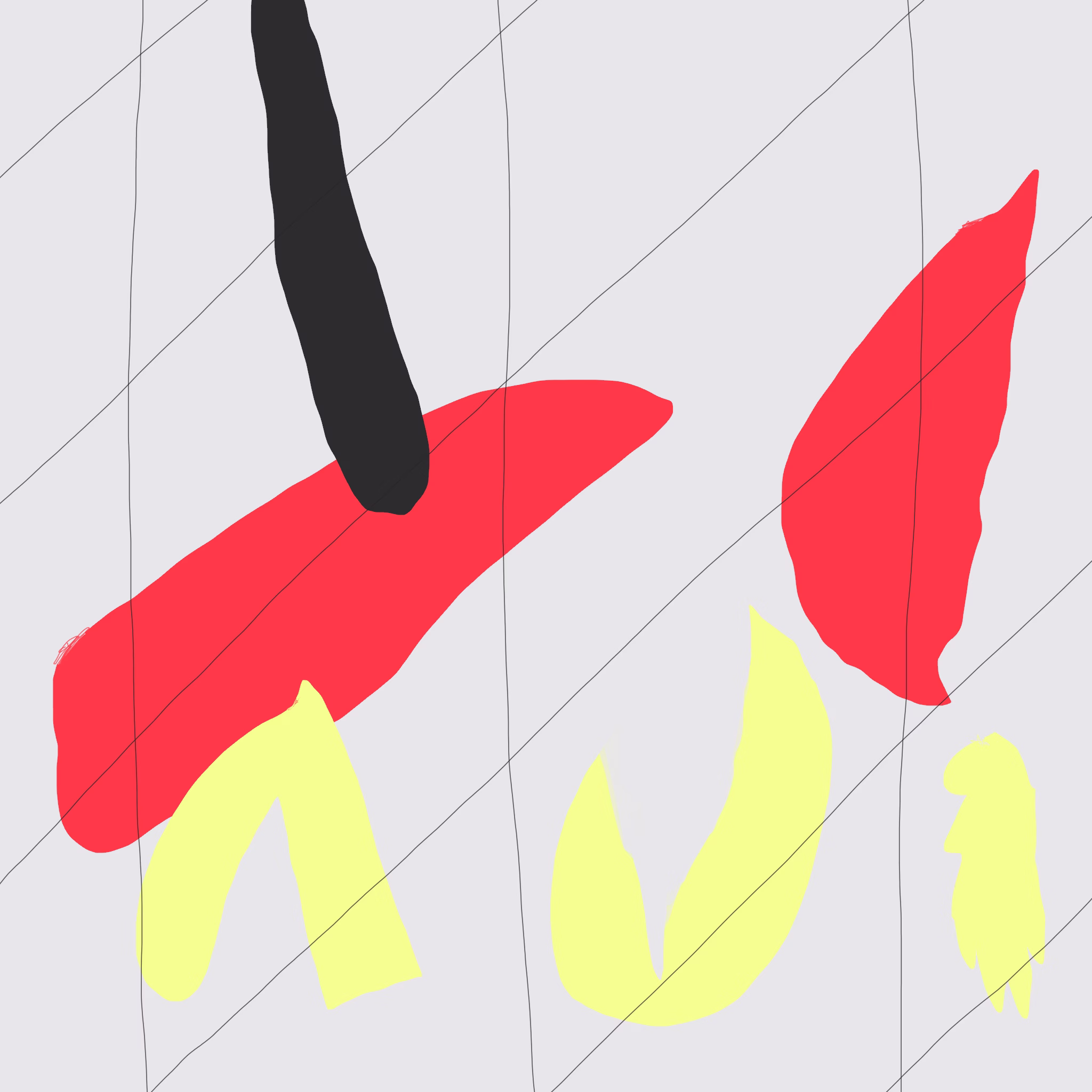 Scattered flame pattern